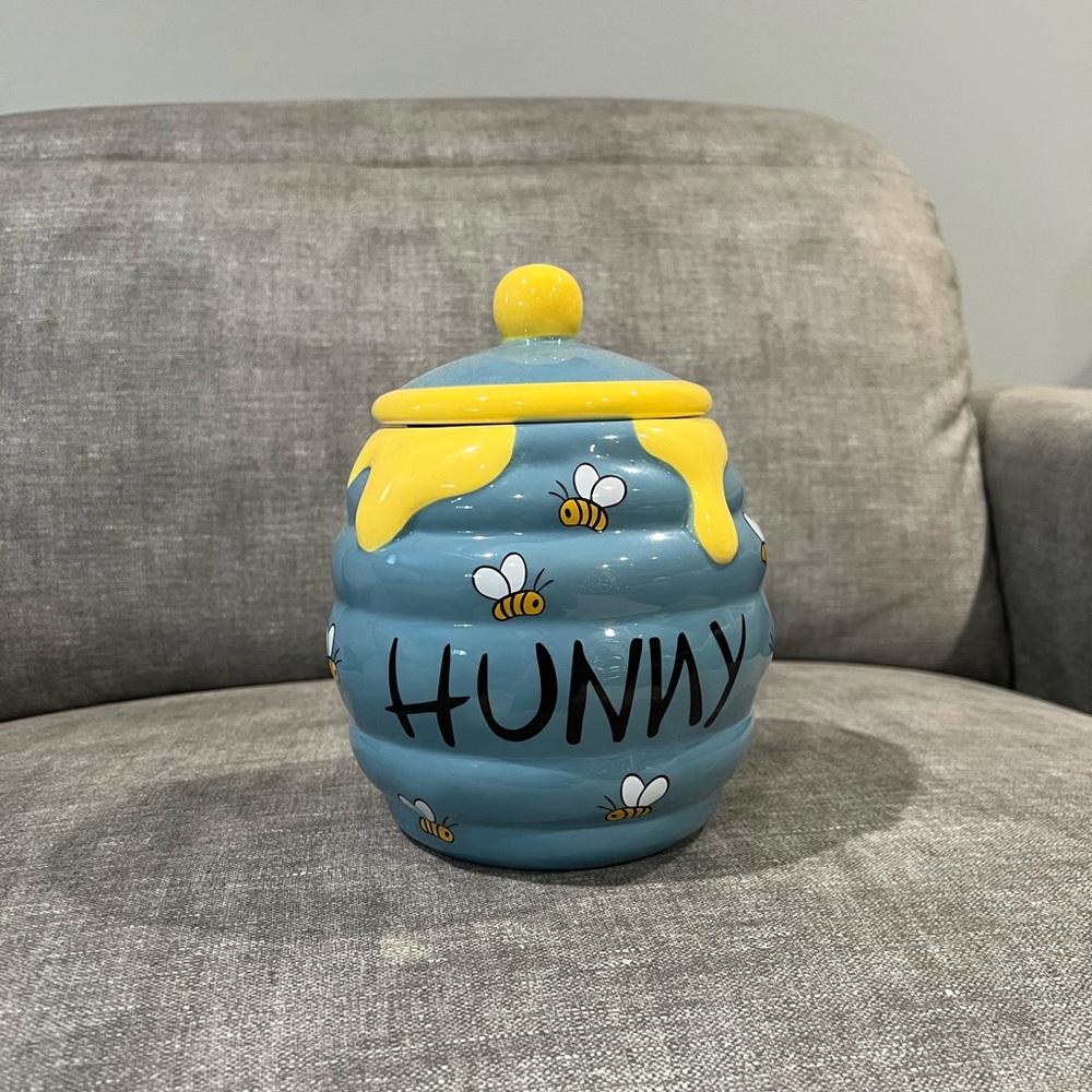 Disney Winnie The Pooh HUNNY Bees Honey Pot Ceramic Cookie Jar